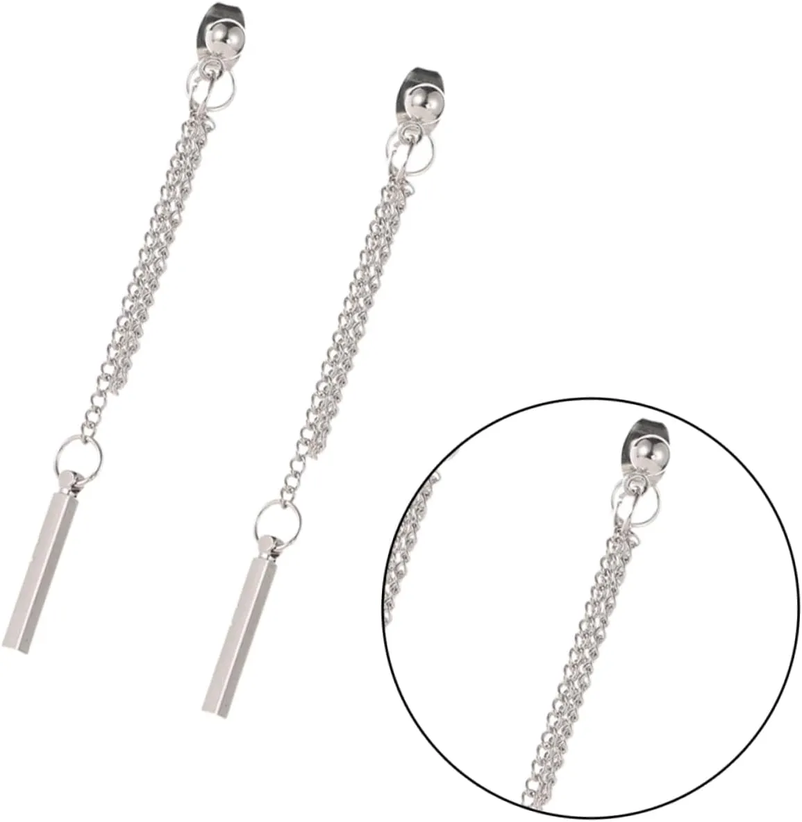 3 Pairs Earrings Backs for Studs Trendy Earrings Dangle Threader Earrings Womens Earrings Fringe