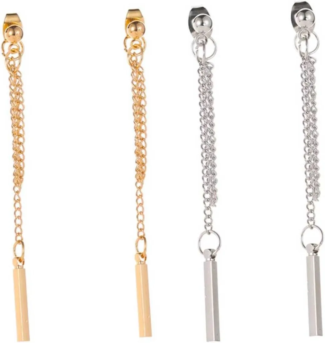 3 Pairs Earrings Backs for Studs Trendy Earrings Dangle Threader Earrings Womens Earrings Fringe