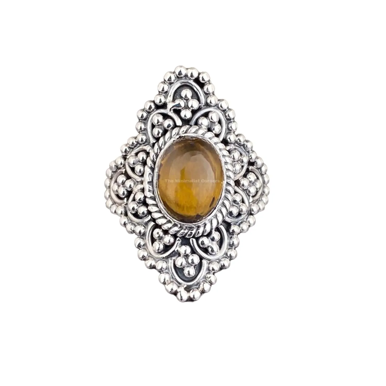925 Silver Tiger Eye Ring, Custom Size Ring, Bohemian Handmade Gothic November Birthstone Ring, Boho Statement Ring, Natural Tiger Eye Jewelry, Unique Midi Ring Gift, Anniversary Ring