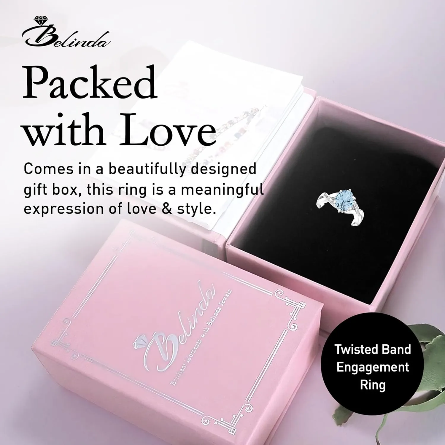 925 Solid Real Sterling Silver 8x10 mm Oval Gemstone Prong Setting Diamond Rhodium Plated Engagement Wedding Classic Womens Fine Jewelry Twisted Band Ring