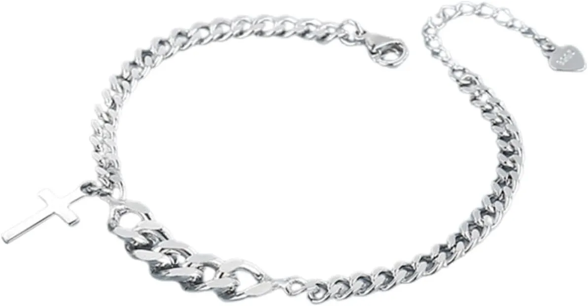 Cool Style Cross Bracelet Chain Bracelets for Women Wrist Jewelry Wristband Link Charm