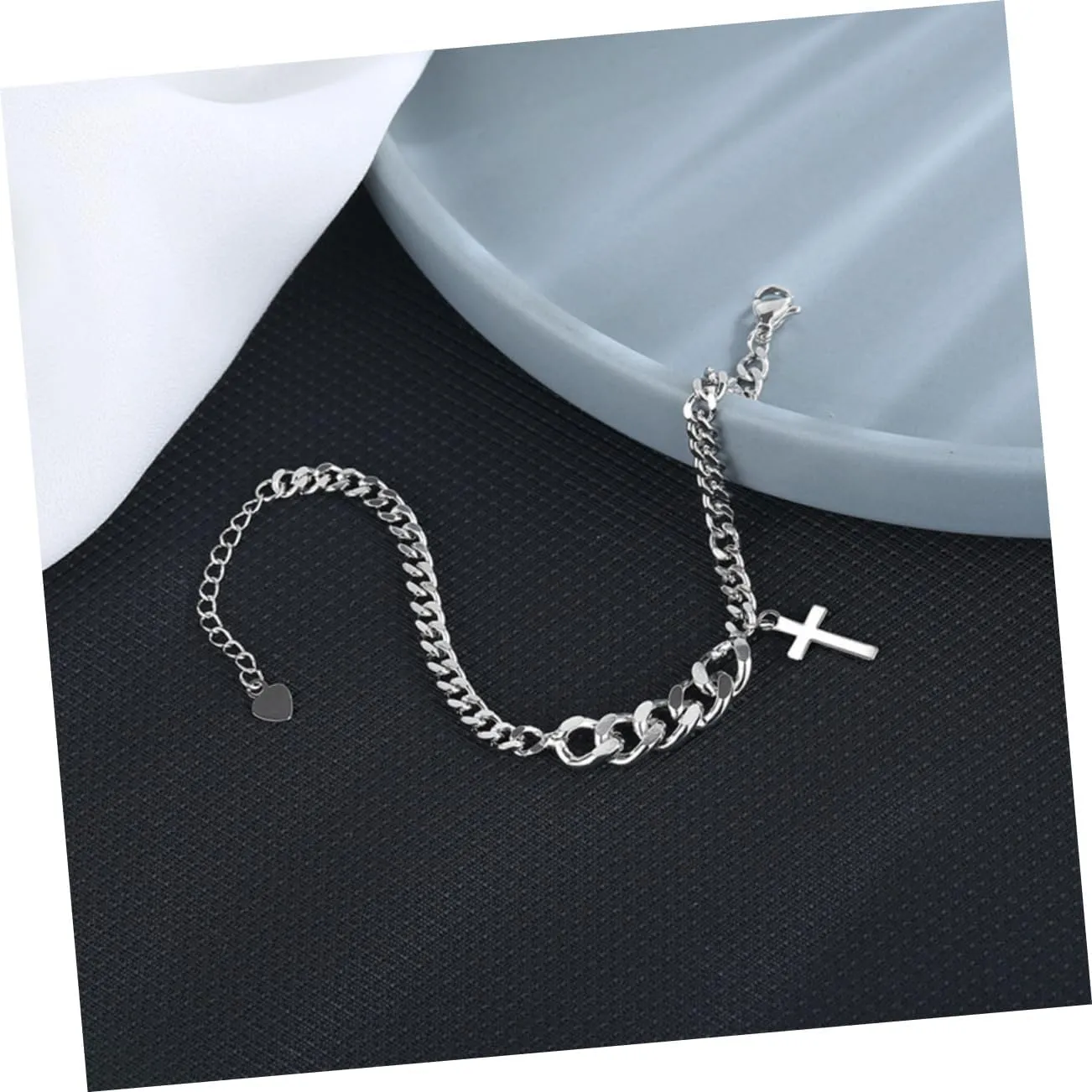 Cool Style Cross Bracelet Chain Bracelets for Women Wrist Jewelry Wristband Link Charm