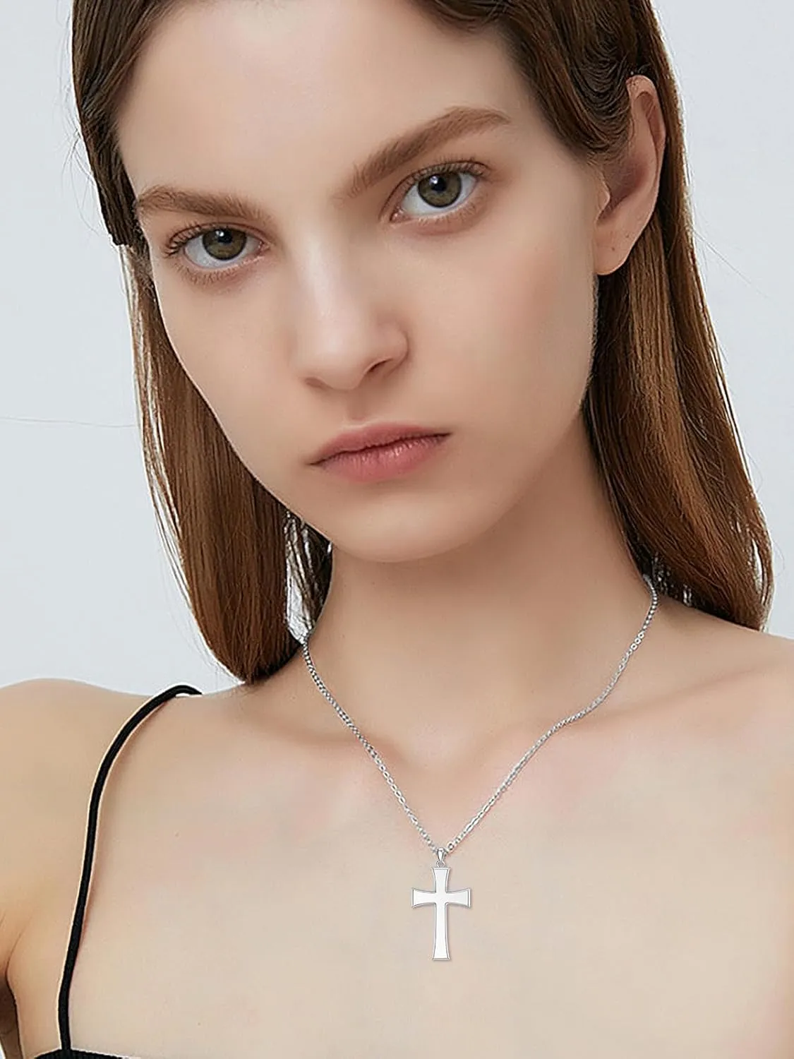 Cross Necklaces for Women 925 Sterling Silver Cross Pendant Christmas Religious Jewelry Gifts