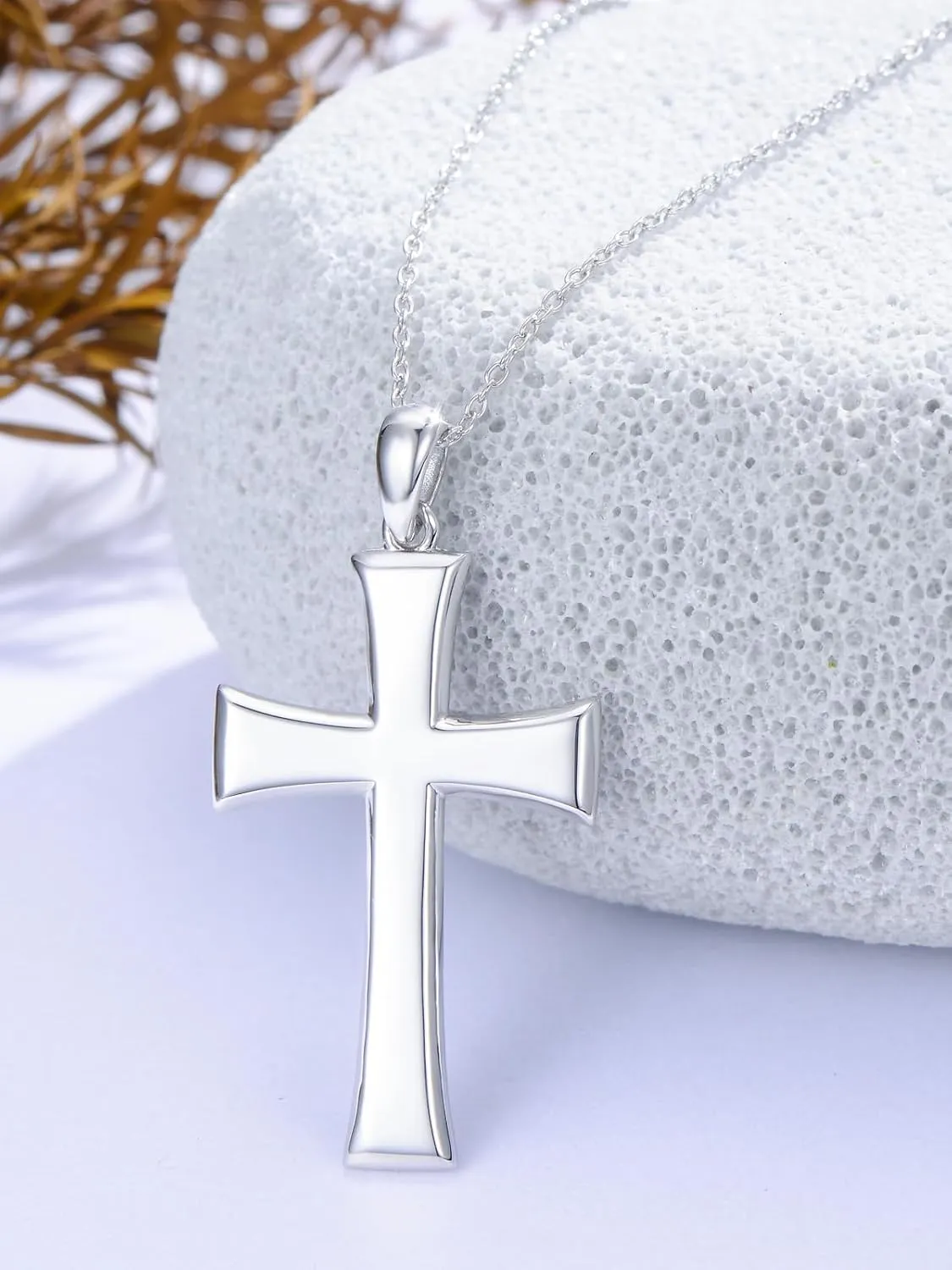 Cross Necklaces for Women 925 Sterling Silver Cross Pendant Christmas Religious Jewelry Gifts