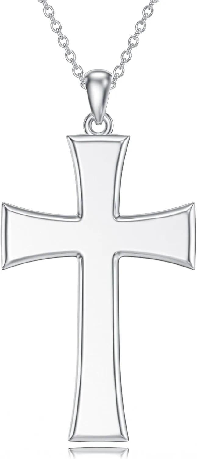Cross Necklaces for Women 925 Sterling Silver Cross Pendant Christmas Religious Jewelry Gifts