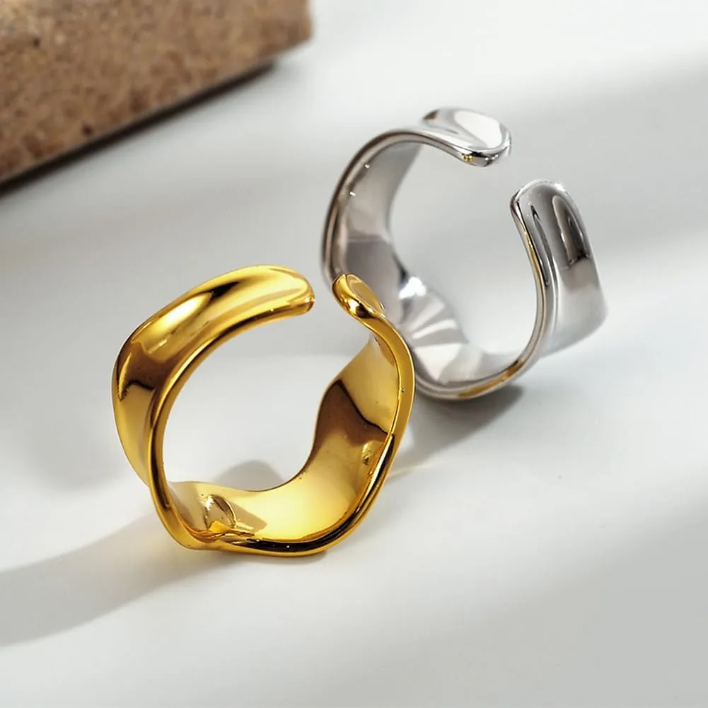 Dainty Rings for Women | 925 Sterling Silver Adjustable Rings, Minimalism Knuckle Rings for Lady