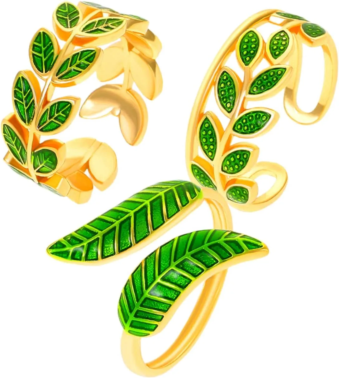 Djustable Leaf Ring Jewelry Women's Fashion Ring Leaf Ring for Women for Weddings Banquets Parties