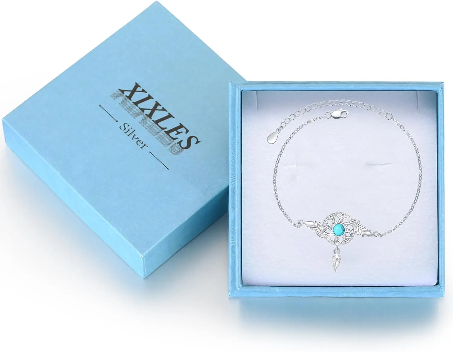 Dream Catcher Bracelet 925 Sterling Silver Flower Dreamcatcher Bracelet for Women Adjustable 7 2in Link Chain Bracelets Jewelry Gifts
