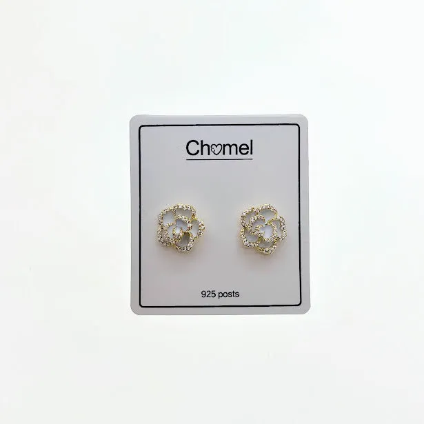 Flower Cubic Zirconia Earrings