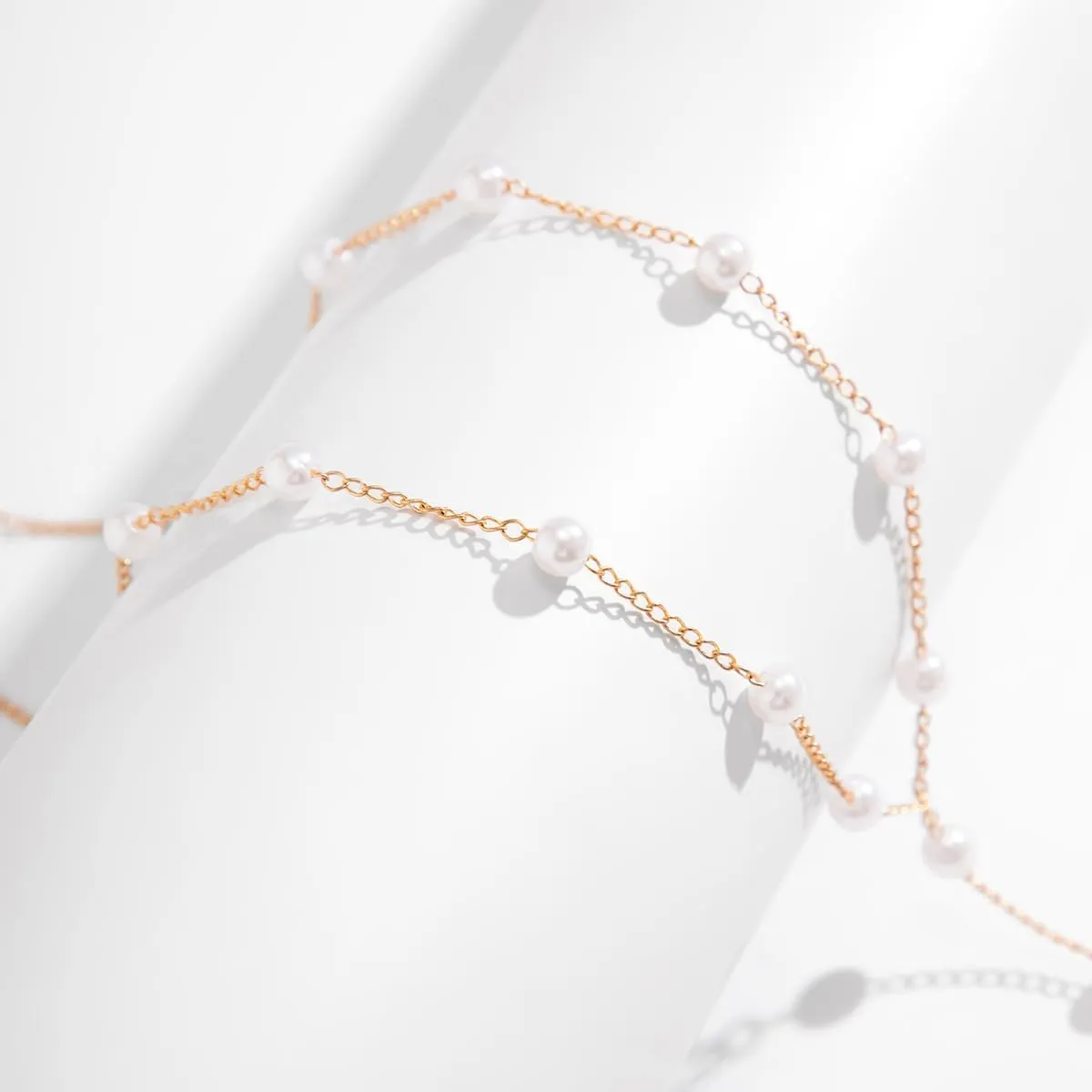 Gold Pearl Necklaces for Women 14k Gold Plated Layered Pearl Necklace Dainty Choker Trendy Jewelry Set Cute Jewelry Gift Teen Girls