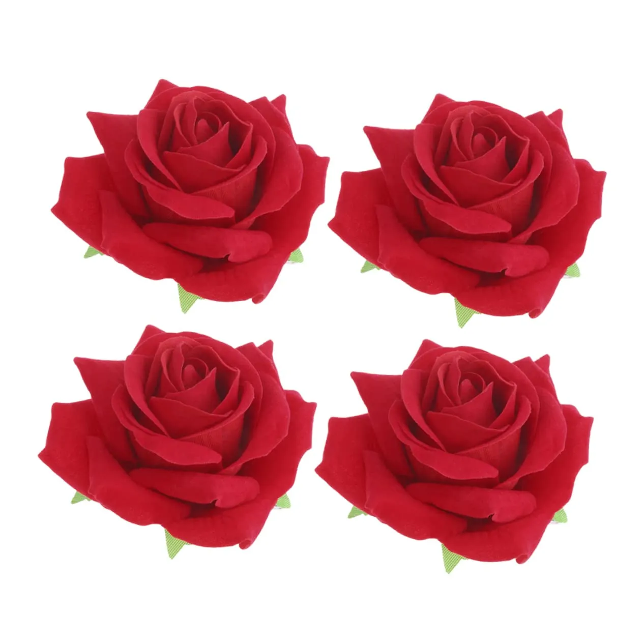 Homoyoyo 4Pcs Red Rose Hairpin Flower Brooch for Elegant Cloth Accessories for Weddings Beach Vacations and Festivals Design for Charming Looks