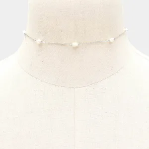 iLLASPARKZ Beaded Pearl Choker Necklace