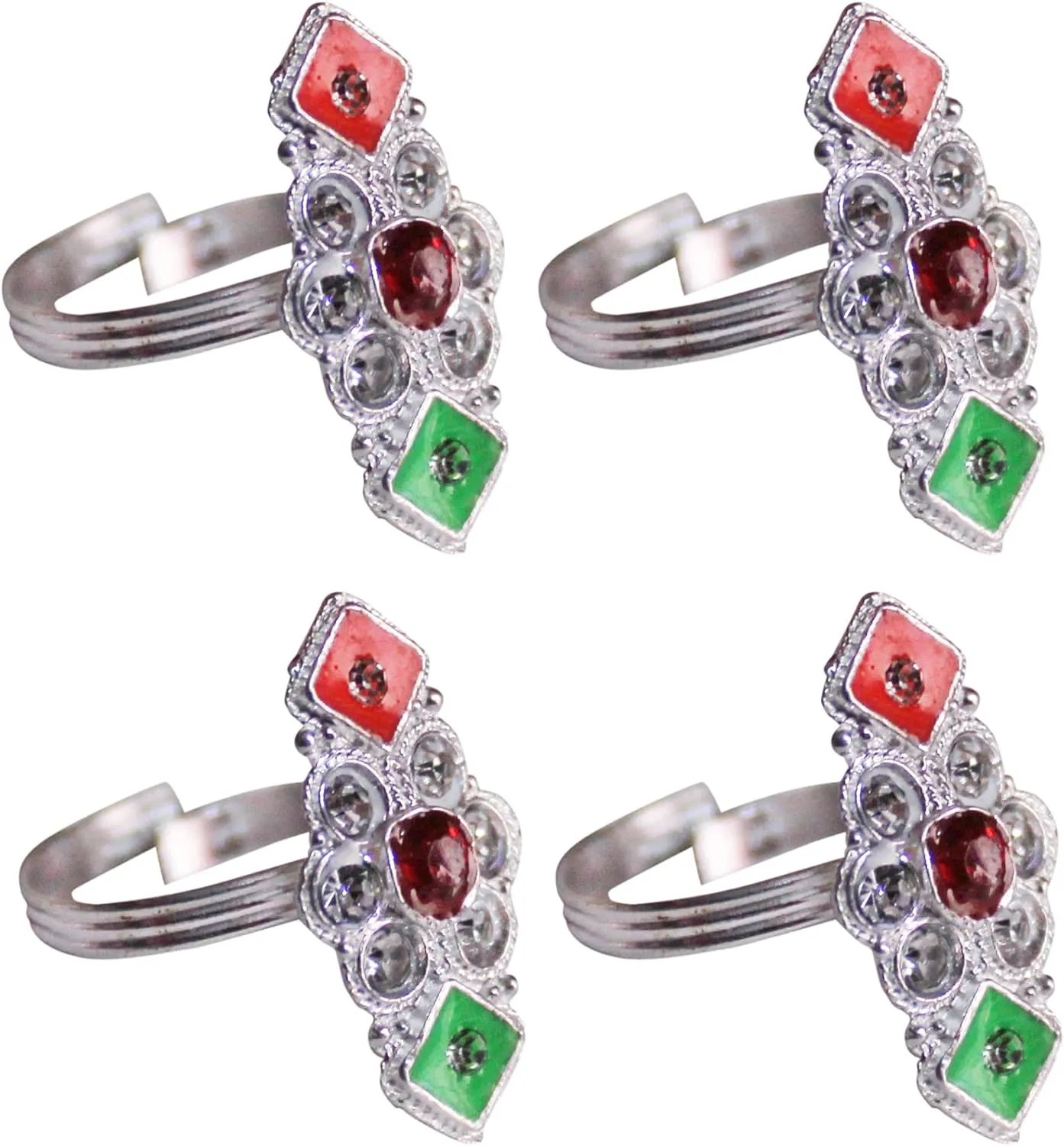 Indian Adjustable Foot Finger Ring Silver Plated Toe Ring For Women