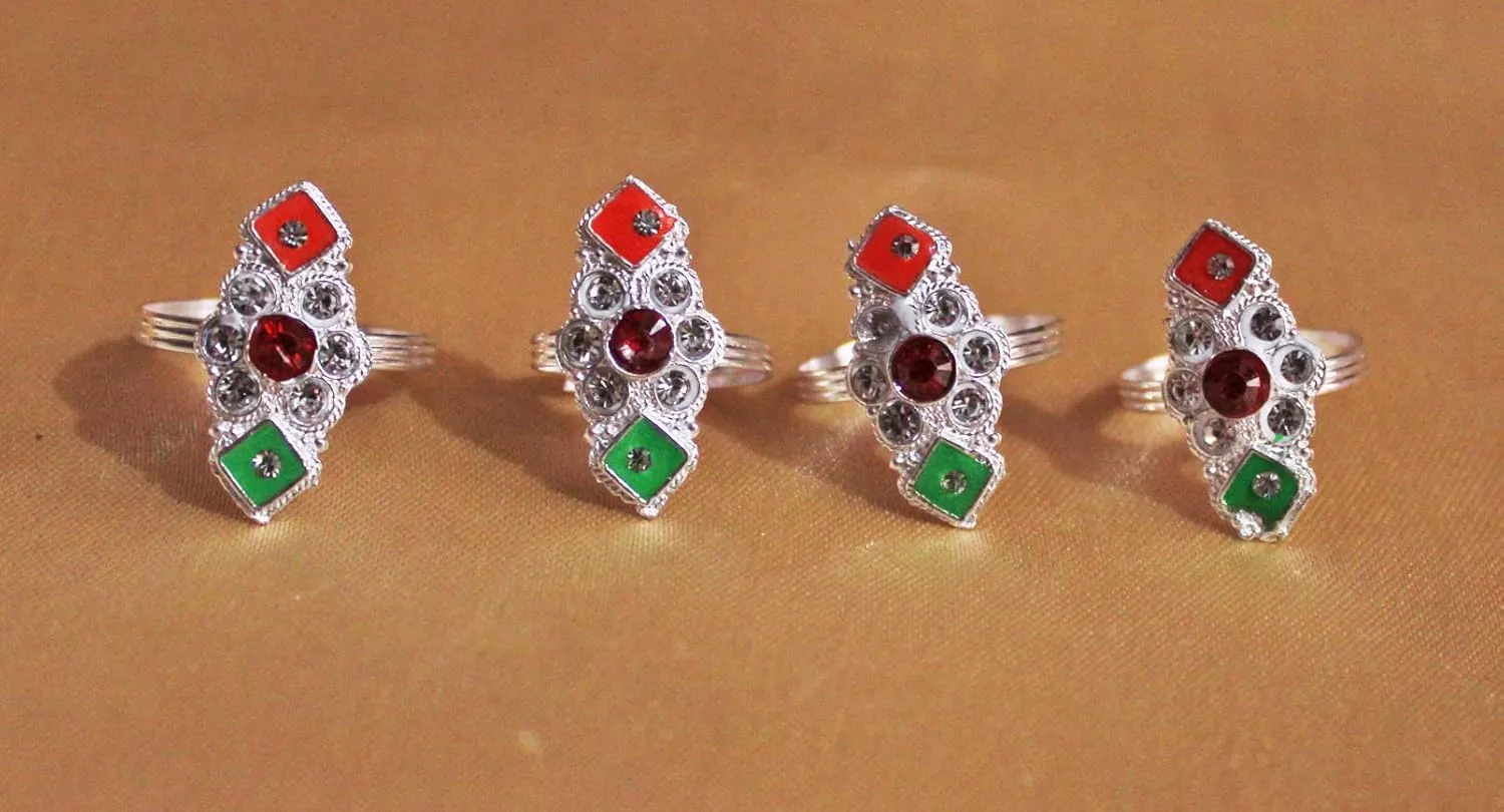 Indian Adjustable Foot Finger Ring Silver Plated Toe Ring For Women