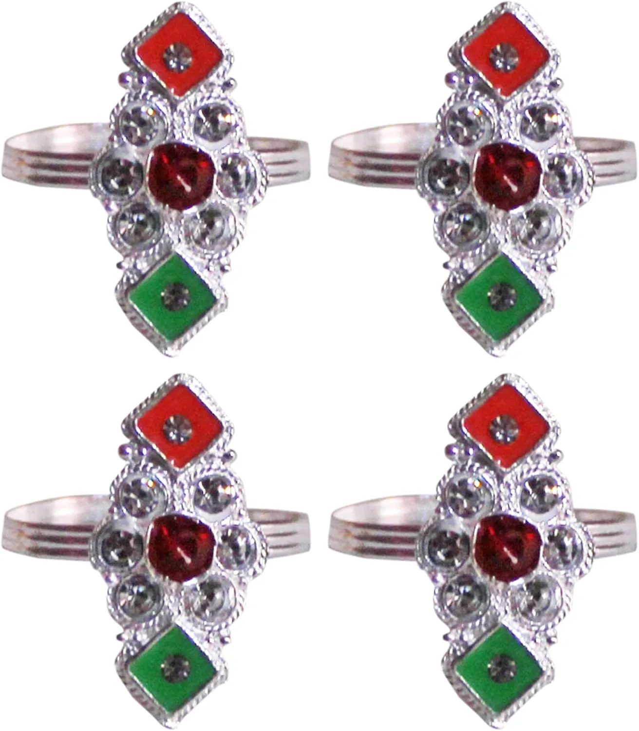 Indian Adjustable Foot Finger Ring Silver Plated Toe Ring For Women