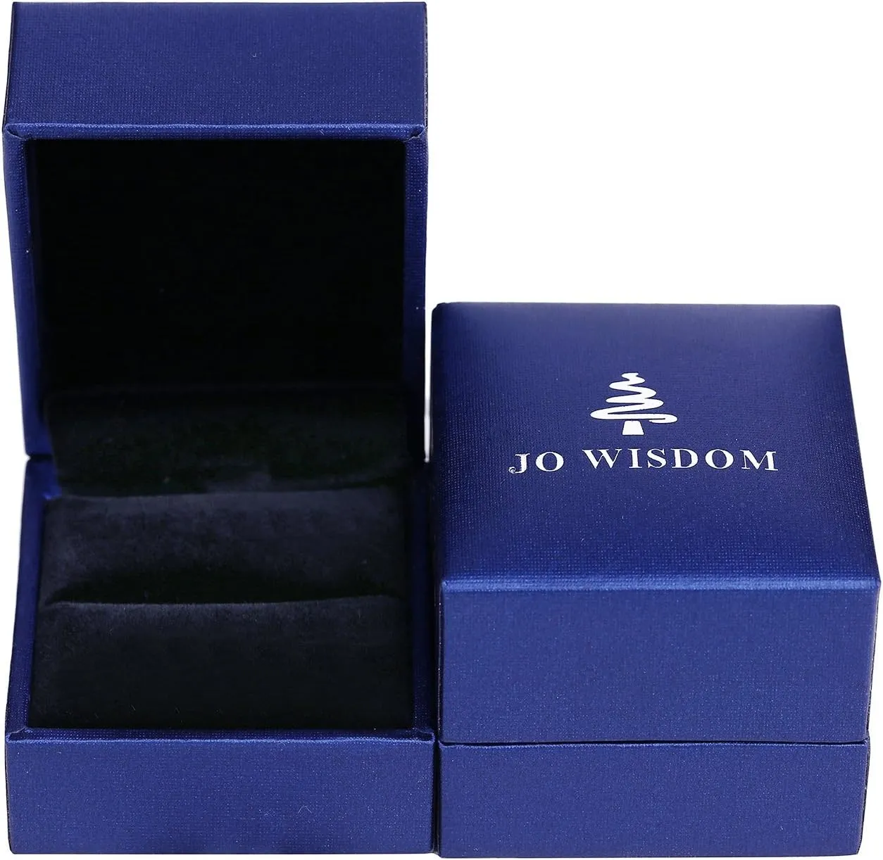 JO WISDOM Women Ring,Sterling Silver Stackable Initial Letter Rings for Women A-Z Cubic Zirconia Capital Letter Alphabet Adjustable Ring Size 7