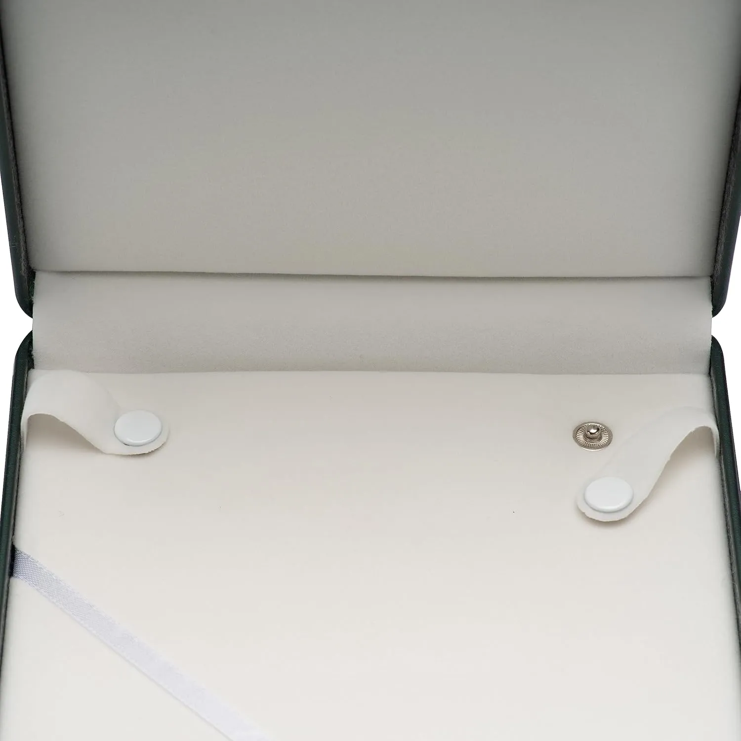 Long Pearl Chain PU Necklace Gift Box Display Case Storage Holder (Green)