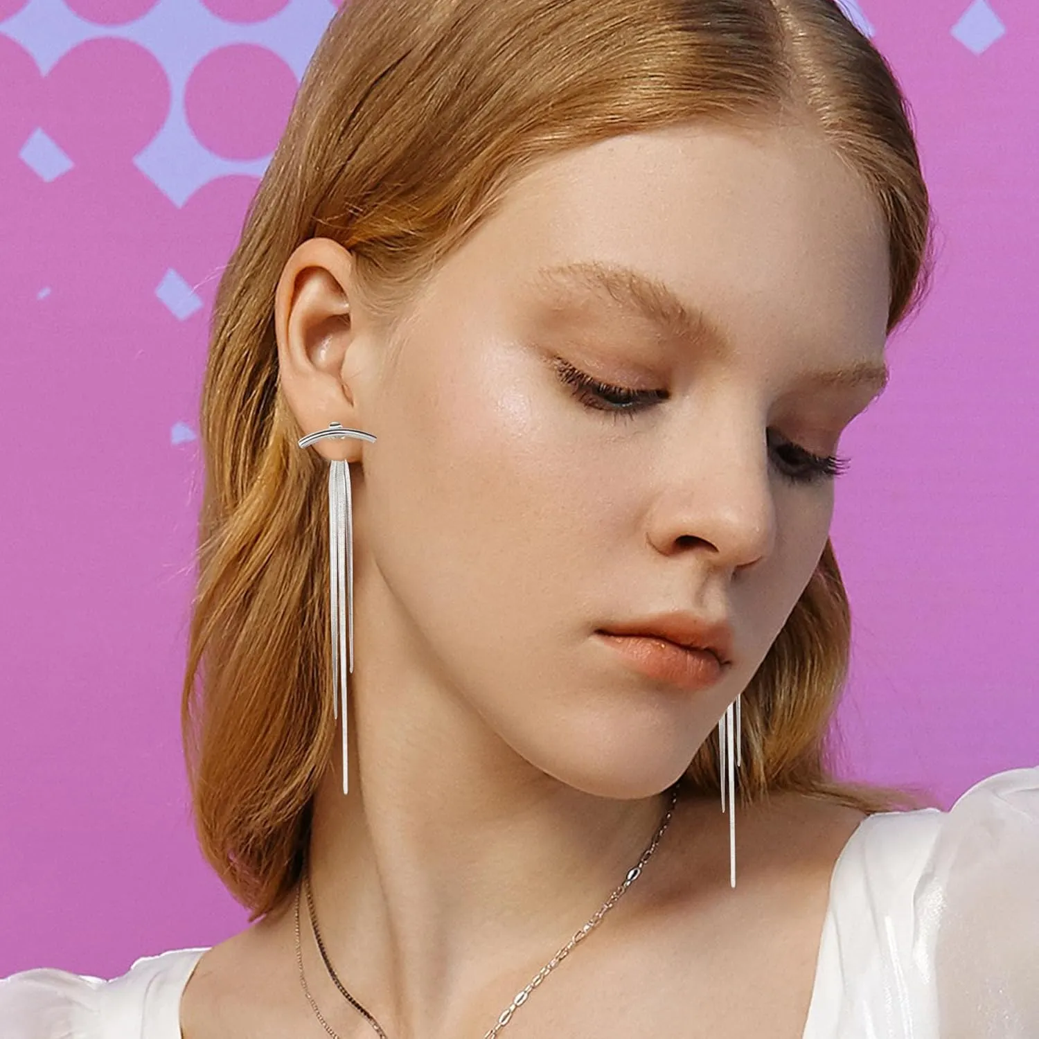 Long Tassel Earrings for Women Gold Silver Chandelier Tassel Chain Dangle Drop Earrings Birthday Bridesmaid Wedding Party Jewelry
