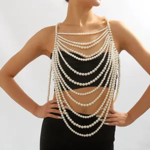 Luxury Layered Pearl Cloak
