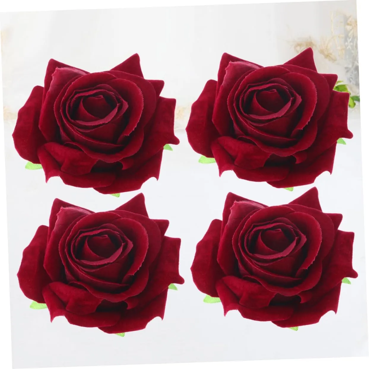 Red Rose Hairpin Artificial Flower Hair Accessories for Women for Weddings Beach Vacations Festivals