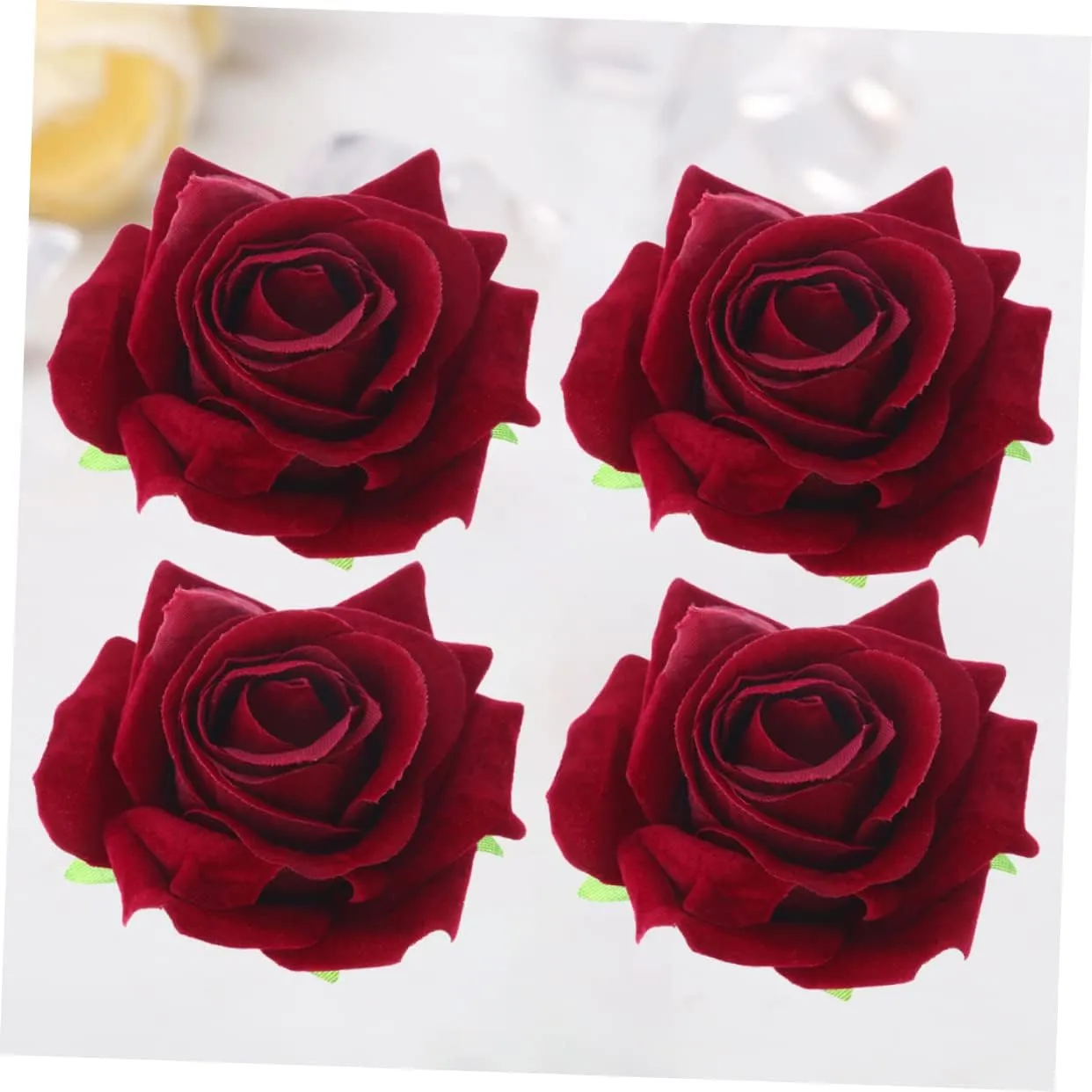 Red Rose Hairpin Artificial Flower Hair Accessories for Women for Weddings Beach Vacations Festivals