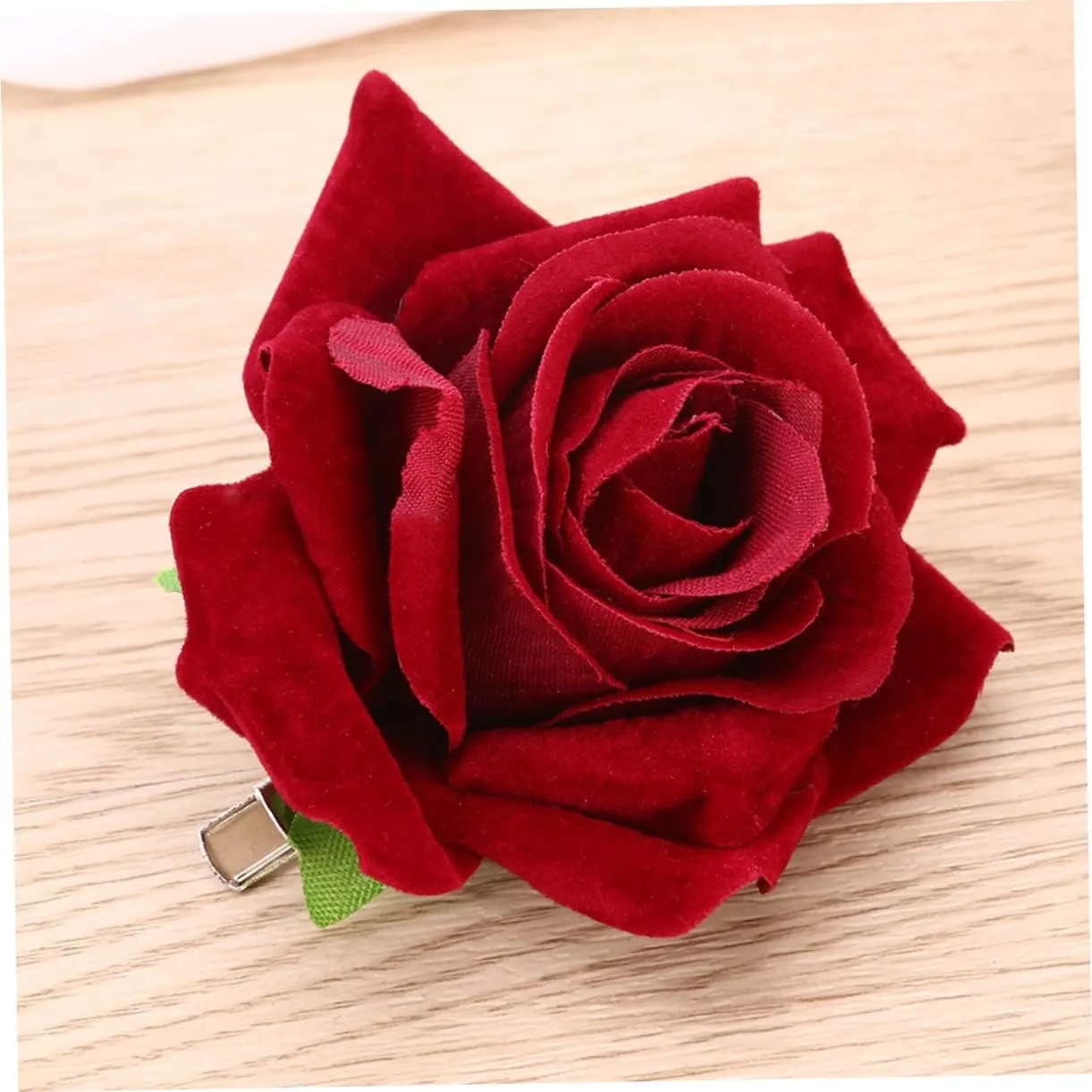 Red Rose Hairpin Artificial Flower Hair Accessories for Women for Weddings Beach Vacations Festivals