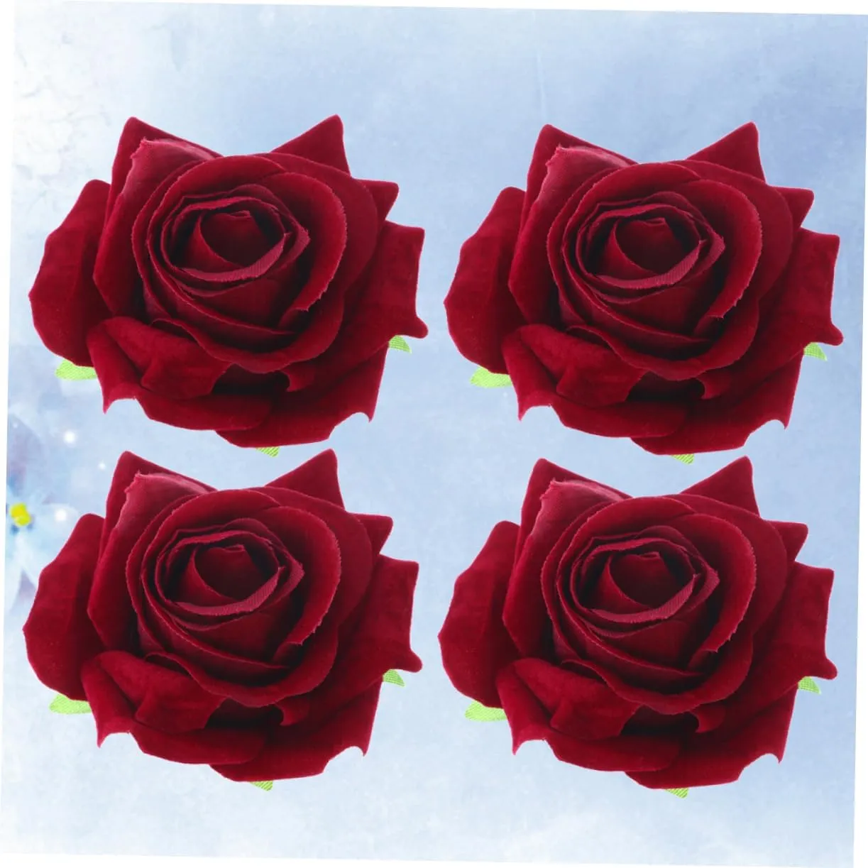 Red Rose Hairpin Artificial Flower Hair Accessories for Women for Weddings Beach Vacations Festivals