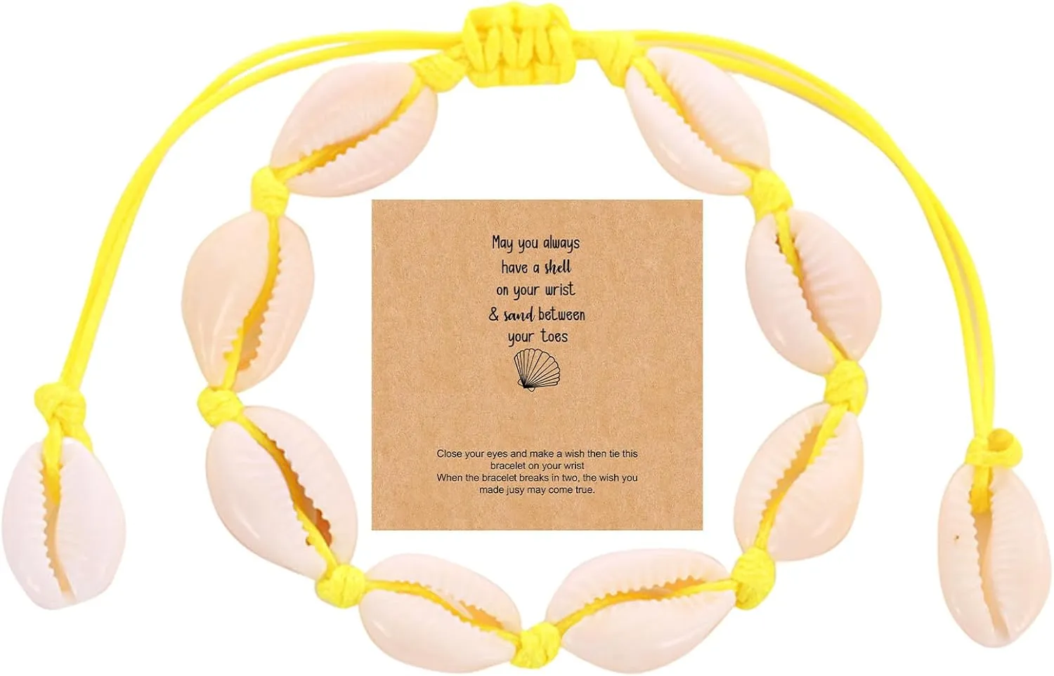Shell Bracelet for Women Natural White Seashell Bracelet Boho Shell Jewelry Summer Gifts for Women Beachy Bracelets