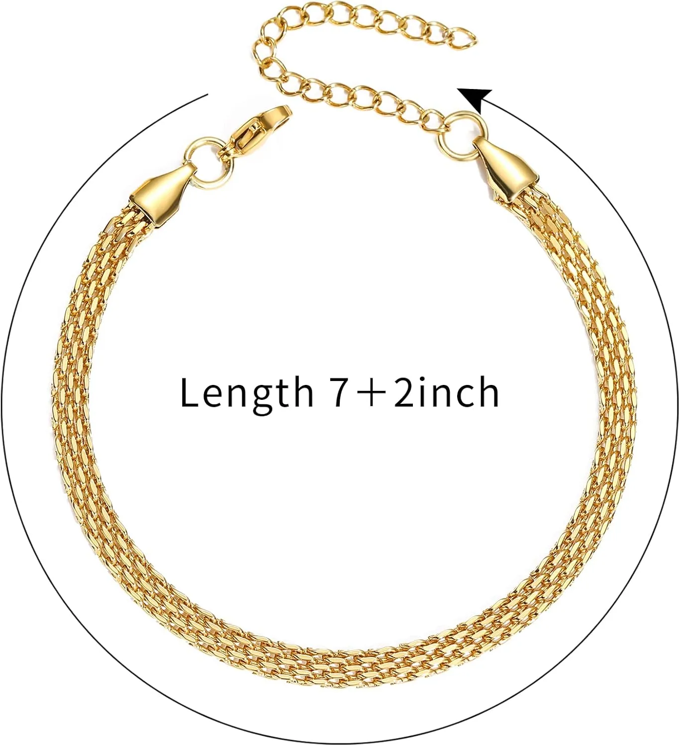 Silver Bracelets Mother's Day gifts Mesh Link Chain Bracelet for Women Men Dainty Chain Bracelets with Gift Box