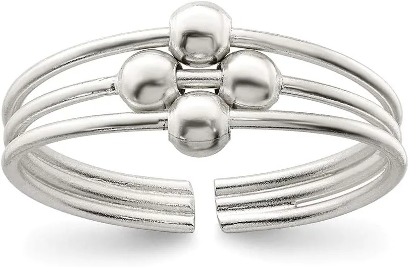 Solid 925 Sterling Silver Toe Ring Adjustable