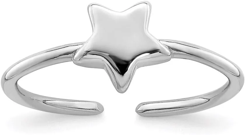 Sonia Jewels Real 925 Sterling Silver Star Toe Ring Adjustable
