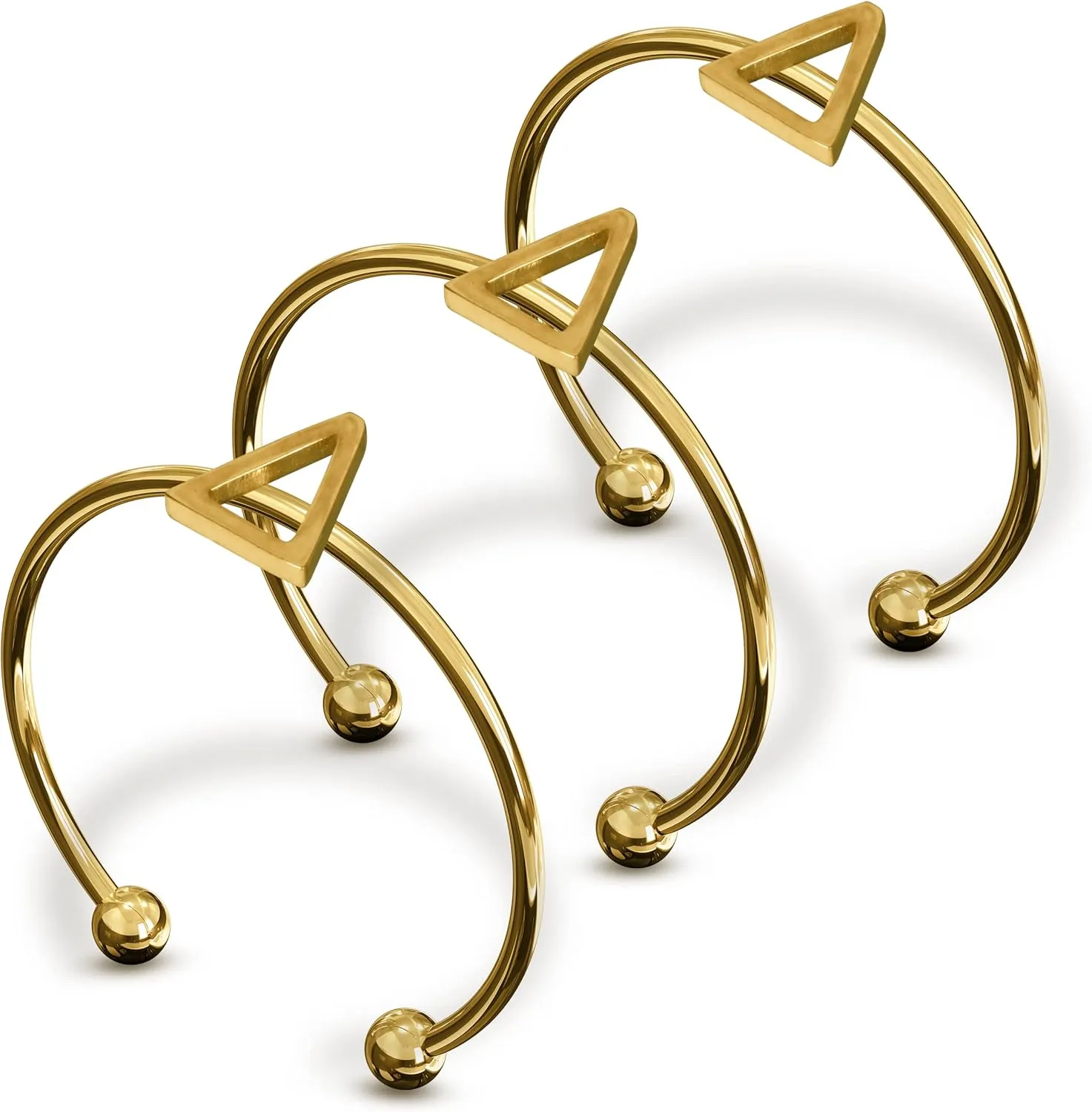 Sorority Shop Delta Delta Delta Stacking Ring Set - Adjustable Rings with 18k Gold Plating