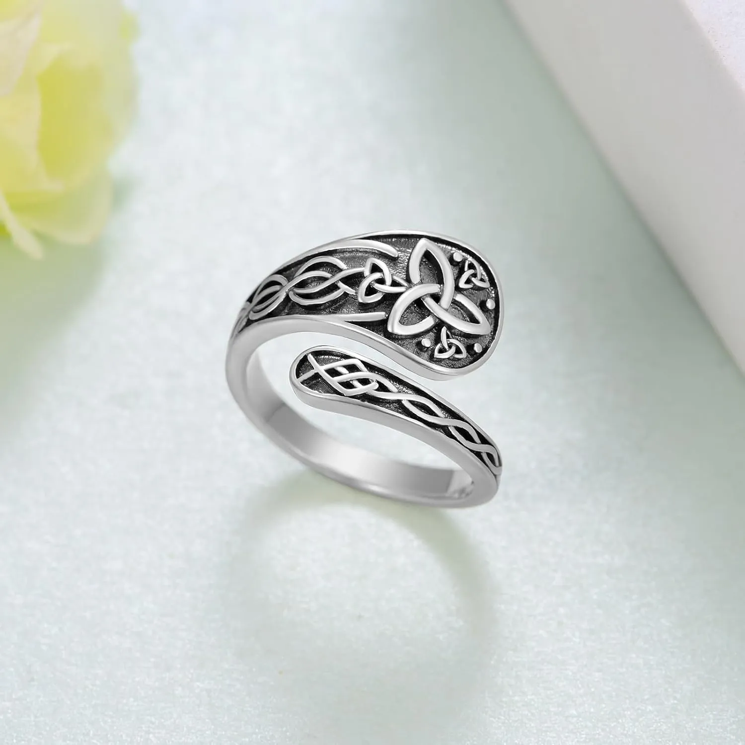 Spoon Rings for Women 925 Sterling Silver Spoon Rings Vintage Thumb Rings Jewelry Gifts for Women Men