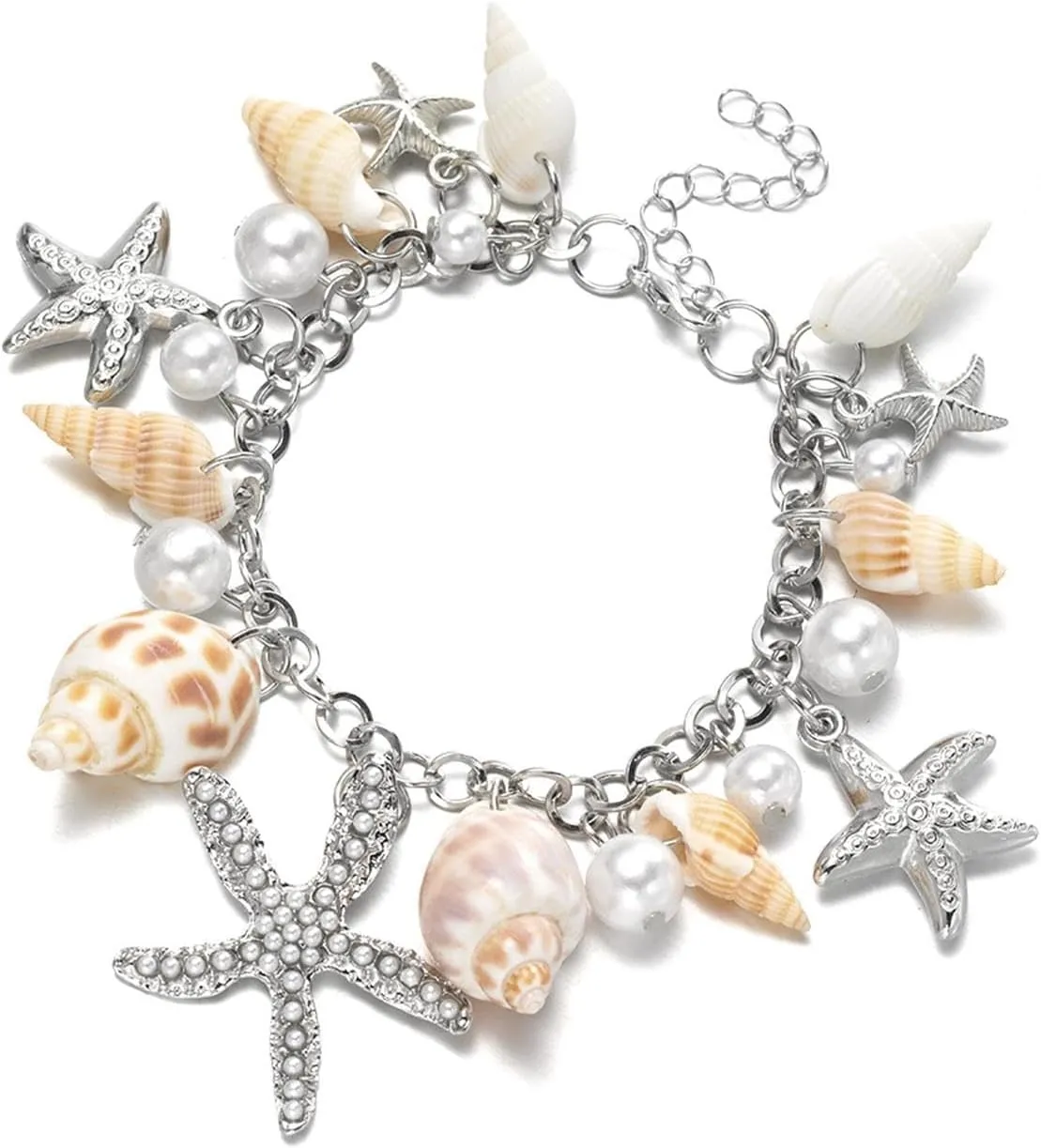 Summer Shell Starfish Pearl Bracelets for Women Jewelry