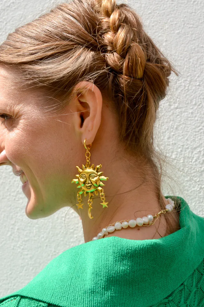 SUN Celestial Dangle Earrings