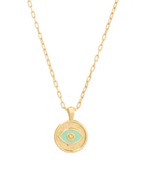 Talis Chains Evil Eye Mint Pendant Necklace