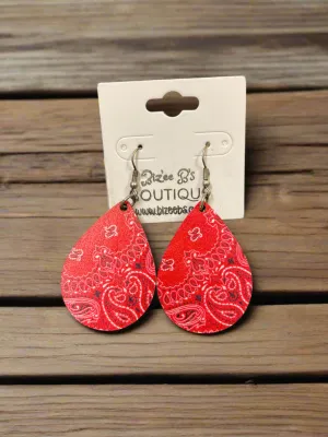 Tipi Tear Drop Wooden Earrings