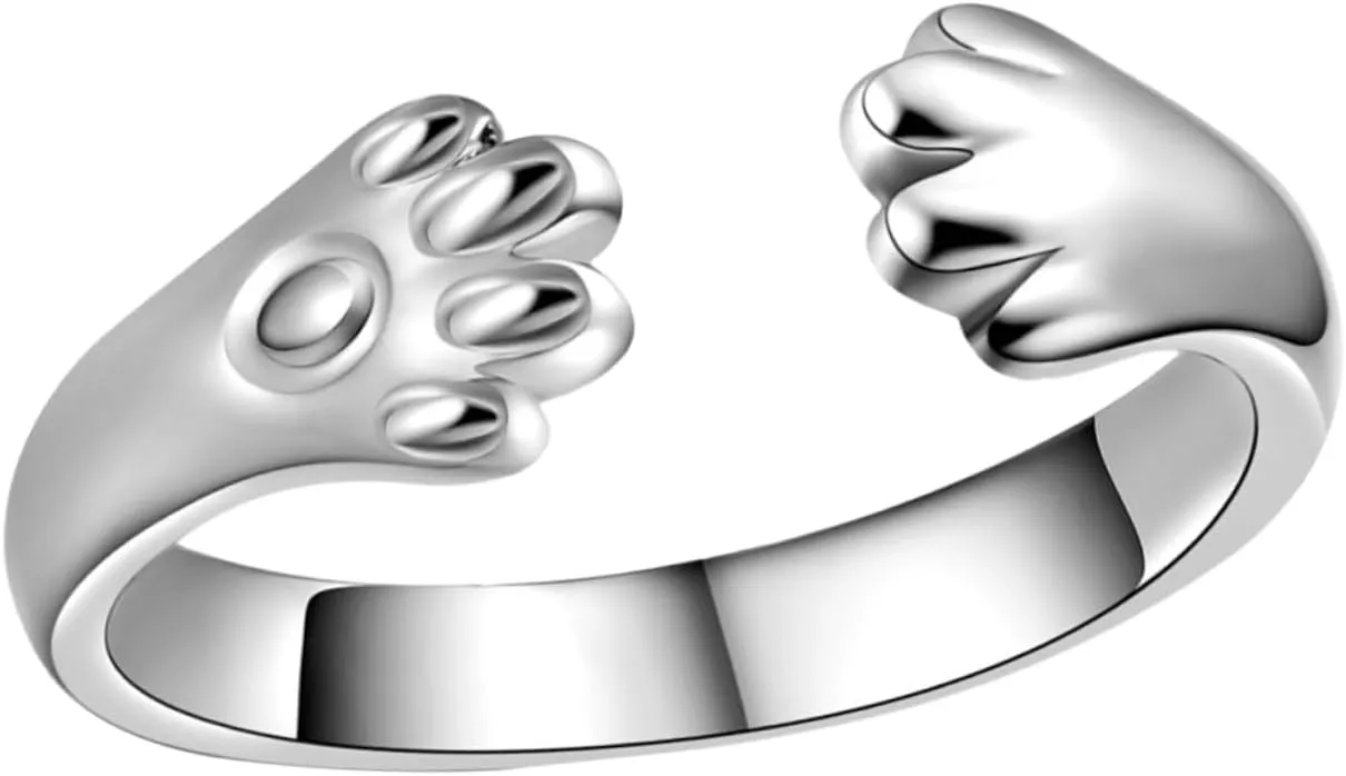 Unique Ring Cat Claw Open Ring Adjustable Fidget Fashionable Decorative Jewelry Unisex Present